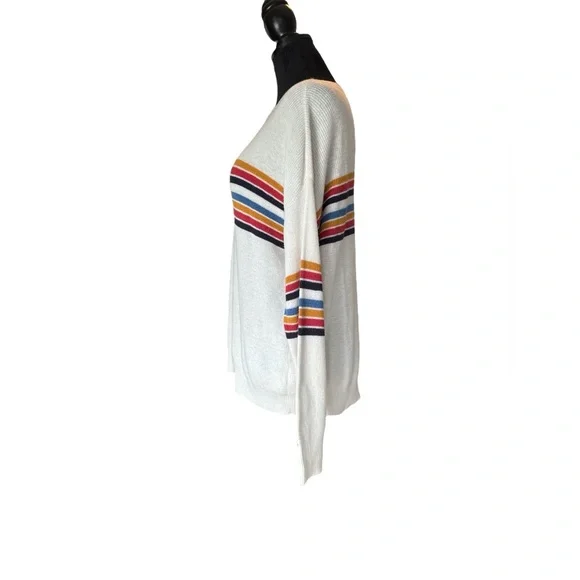 American Eagle Retro Stripe Crew Neck Sweater - Cozy Cotton Blend - Size S - Picture 3 of 9